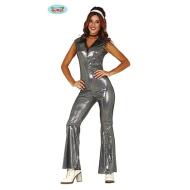 Costume Tuta Disco Donna Anni '70 Taglia L (86579)
