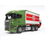 Scania R-series camion portacontainer con muletto (3580)