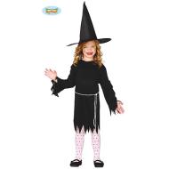 Costume Strega Streghetta Nera Bambina 7-9 Anni (78582)