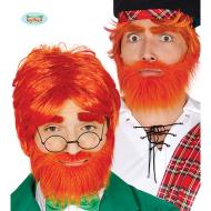 Parrucca Arancione Con Uomo Barba Scozzese Irlandese (4583)