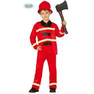 Costume Vigile Del Fuoco Pompiere Bambino Taglia 5-6 Anni (85589)