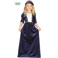 Costume Nobile Cortigiana Dama Medievale Bambina Taglia 3-4 Anni (85596)
