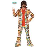 Costume Abito A Fantasia Uomo Disco Anni '70 Taglia M (88624)