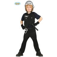 Costume Poliziotto Swat Bambino Taglia 7-9 Anni (85648)