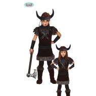 Costume Guerriero Vichingo Bambino Bambina Taglia 7-9 Anni (83655)