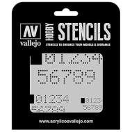 Stencil Stsf004 Digital Numbers