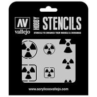 Stencil Stsf005 Radioactivity Signs