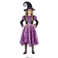 Costume Strega Viola Con Stelline Bambina 3-4 Anni (77662)