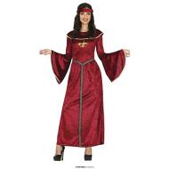 Costume Principessa Medievale Rosso Adulta Taglia L 42-44 (79680)