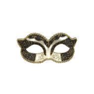 Maschera Duchessa Decorata con Glitter Nero e Oro