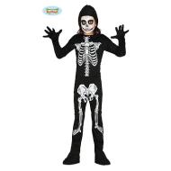 Costume Tuta Scheletro Bambino Bambina 7-9 Anni (78712)