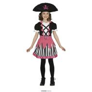 Costume Da Pirata Bambina Taglia 7-9 Anni (77716)