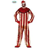 Costume Uomo Pagliaccio A Righe Assassino Taglia M (88729)