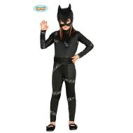 Costume Gatto Nero Tuta Gatta In Spandex Bambina Taglia 5-6 Anni (85737)