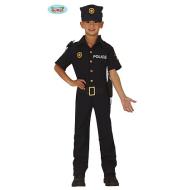 Costume Poliziotto Di Quartiere Manica Corta Bambino Taglia 7-9 Anni (83744)