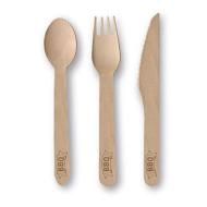 Wooden Cutlery Bbq Party 24 Pieces