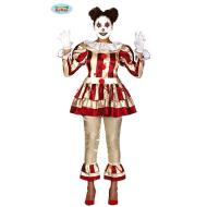 Costume Donna Pagliaccia A Righe Assassina Taglia L (88776)