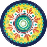 12 piatti di carta stile vaso pottery diametro 17.8 cm Creative Converting