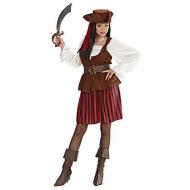 Piratessa (Vestito Con Gilet, Cintura, Copristivali, Fascia Per Testa, Cappello) XL