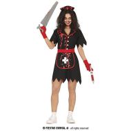 Costume Nero Da Infermiera Insanguinata Adulta Taglia 38-40 M (79842)