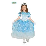 Costume Azzurro Principessa Del Lago Bambina Taglia 3-4 Anni (85867)