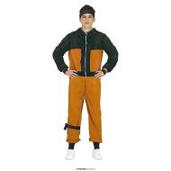 Costume Ninja Arancione E Nero Ragazzo 14-16 Anni (77896)