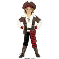 Costume Pirata Dei Sette Mari Bambino Taglia 7-9 Anni (77901)