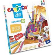 Carioca create & color canguro 3d con 18 pennarelli punta fine