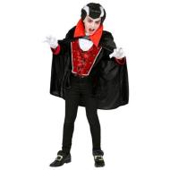 Vampiro Vittoriano (Giacca Con Gilet, Jabot, Mantello) (128 Cm / 5-7 Years)