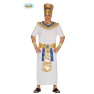 Costume Bianco Uomo Faraone Re Egiziano Taglia M (84940)