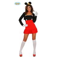 Costume Donna Topina Topolina In Spandex Taglia S-M (84952)