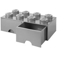 Contenitore LEGO Brick 8 Cassetto Grigio