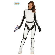 Costume Donna Soldato Soldatessa Dello Spazio In Spandex Taglia S-M (84969)