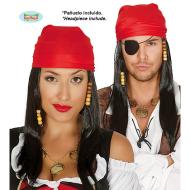 Parrucca Nera E Bandana Pirata Uomo Donna (4980)