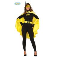 Costume Donna Pipistrello Super Eroina In Spandex Taglia S-M (84983)