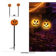 2 Lanterne Zucca Con Luce Per Giardino 50 Cm (24990)