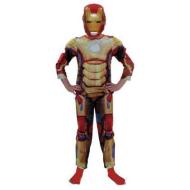 Costume Iron Man 3 con muscoli in scatola S (R887699)
