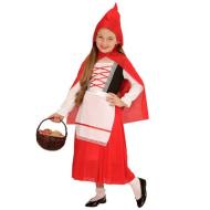 Mantellino Rosso (Vestito Con Sottogonna, Grembiule, Mantellina Con Cappuccio) (116 Cm / 4-5 Years)