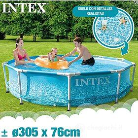 Piscina Frame Beachside con pompa 305x76 cm (28208) - Piscine - Intex -  Giocattoli