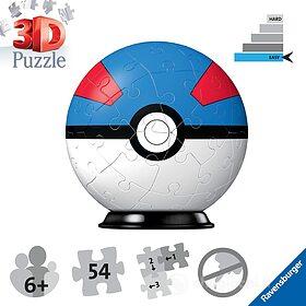 Pokeball blu - Puzzleball (11265) - Puzzle 3d - Ravensburger - Giocattoli