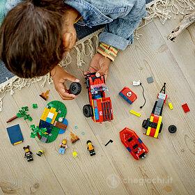 City Fuoristrada antincendio e gommone di salvataggio 60412 di Lego