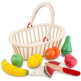 Set da tagliare legno - cesto frutta (10588) - Cucina - New Classic Toys -  Giocattoli