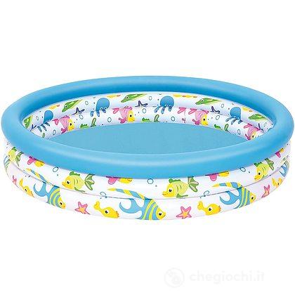 Piscina coral kids 3 anelli 122x25 cm (51009)
