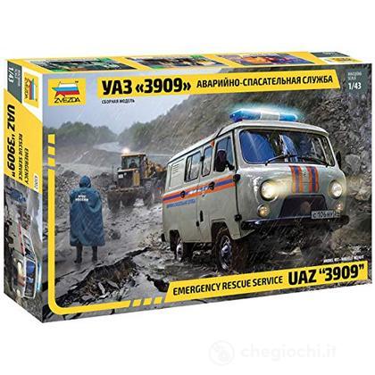 Uaz 3909 Emergency Car Scala 1/43 (ZS43002)