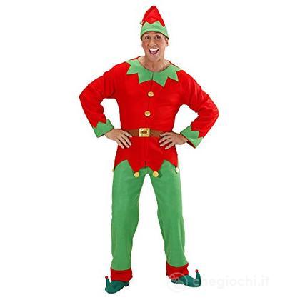 Elfo Aiutante Di Babbo Natale (Casacca Con Cintura, Pantaloni,Cappello) L