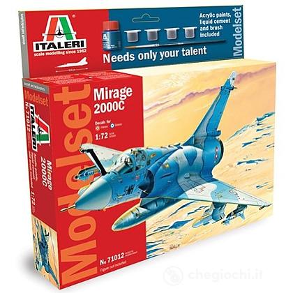 Aereo  Mirage 2000c (Kit, colori, colla, pennello)