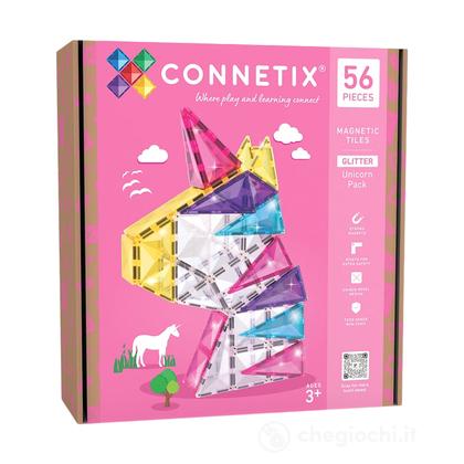 Set Unicorno Glitter - 56 Pezzi - 100% Plastica ABS Atossica - Apprendimento STEM