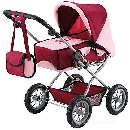 Carrozzina per Bambole, regolabile, girevole, convertibile come passeggino, borsa