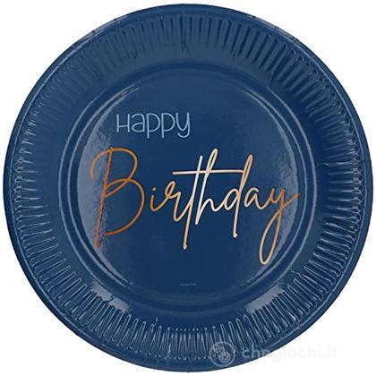 Folat: Plates Happy B-Day Round Eleg True Blue 23Cm Qs