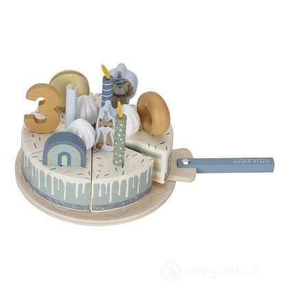 Torta Di Compleanno In Legno - Blu (LD7154)